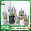 Bonsái de Lavanda Simulada Estilo Casual, Planta Decorativa en Maceta de Flor Artificial para Oficina y Hogar, Nueva Flor Simulada Decorativa Creativa al por Mayor