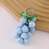 Nova Cadeia Pendente de Cacho de Uva Colorido Sólido Acessórios de Decoração de Mochila Chaveiro Pequeno Pingente Presente Venda por Atacado