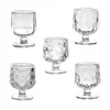 Copos de Vidro para Bebidas Destiladas com Padrão de Pedras Preciosas Vintage, Textura Martelada, Copos de Vidro para Bebidas Destiladas Estilo Ins de Luxo Leve, Taças Clássicas Exquisite, do Fabricante, em Estoque para Venda no Atacado