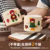 Taza de Cerámica con Tapa de Oso Lindo Taza para Pareja de Alto Valor Taza para Beber en Casa Taza de Café con Leche para Oficina