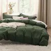 Juego de Funda Nórdica de Tres Piezas Transfronterizo en Color Café con Impresión Digital, Ropa de Cama y Textiles para el Hogar de Comercio Exterior de Amazon