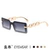 Gafas de sol con montura de espejo estilo retro moderno y transfronterizo, estilo popular de moda urbana para mujer.
