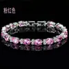 Acessórios de Verão Multicor, Pulseiras Simples de Zircônia Que Não Desbotam, Joias Femininas, Joia de Mão com Zircônia Colorida, Atacado em Estoque