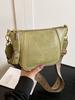 Estilo Retrô Francês Nicho Simples Alça Larga Bolsa Dumpling Moda Feminina Versátil Estilo Ocidental Casual Simples Bolsa Transversal