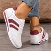 Tênis de Cadarço Versátil Plus Size 2026 Nova Coleção Primavera e Outono Cruzado Casual Sapatos de Treino Alemães Sapatos Brancos