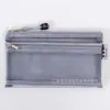 Bolsa de Lápis de Malha Transparente Simples Coreana Bolsa Especial para Material Escolar para Estudantes Bolsa de Lápis de Grande Capacidade para Alunos do Ensino Fundamental