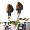 Adecuado para 4 piezas de carcasa negra de 12V, cubierta amarilla, luz ámbar amarillo, combinación de mango largo y corto, intermitente de motocicleta