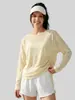Top de Yoga de Manga Larga para Mujer Juyitang con Cordón Lateral, Sensación de Piel Desnuda, Alta Elasticidad, Camiseta de Fitness Adelgazante