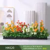 Paisagismo com Plantas Verdes Simulação Floreira Divisória de Piso Arte Floral de Chão Paisagem de Plantas Combinação de Floreira Flor Artificial em Vaso Bonsai Decoração