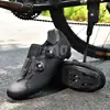 Set de Zapatos de Bloqueo para Bicicleta de Carretera Nuevo 2025, Zapatos de Bicicleta Transfronterizos de Suela Dura, Zapatos de Bloqueo para Bicicleta de Montaña, Zapatos de Ciclismo Sin Bloqueo para Hombre