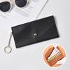 Versión Coreana 2026 de la Nueva Cartera Larga de Cuero para Mujer, Ultradelgada, Simple, Casual, Cartera con Cremallera para Teléfonos Móviles, Cartera de Cuero Suave