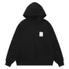Sudadera con capucha de tejido gofre estilo coreano, diseño de bolsillo con charm, hombros caídos, manga larga, corte holgado, para parejas