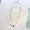 Colgante de candado ruyi de color esmalte de jade púrpura con sensación fresca, cadena para el cuello que combina con todo, diseño original, collar de cuentas de piedra natural hecho a mano