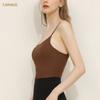 Camisola de Lona para Mulheres, Cor Sólida, Corte Justo, Top sem Mangas, Roupa de Exterior, Moda Sexy para Mulheres