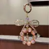 Atrapasueños con Abalorios de Cristal Rosa Colgante para Teléfono Llavero de Gama Alta Colgante para Bolso Transfronterizo En Stock