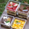Caja para Pastel Mousse de Bayas Caja para Pastel Rollo de Pastel Rollo Suizo Tiramisú Caja para Llevar Caja para Mini Pastel