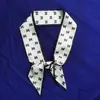 Bufanda Larga de Seda Delgada Nueva para Primavera y Otoño 2024, Cinturón para el Cabello de Mujer, Cinta Coreana para Atar Bolsos, Combinación con Traje, Camisa, Pañuelo Pequeño