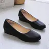 Zapatos Nuevos de Mujer para Primavera y Verano, Tacón de Cuña, Punta Redonda, Mocasines sin Cordones, Tacón Medio, Boca Baja, Zapatos de Madre, Moda al por Mayor, Transpirables