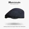26 Nueva Colección de Otoño: Gorra de ante sintético mate, de color liso, con visera delantera, estilo retro y artístico, adecuada para ir al trabajo, disponible para venta al por mayor