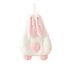 Toalha de mão fofa de desenho animado para cozinha, flanela de coral espessa, absorvente, não solta fiapos, toalha de mão de gato