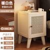 Estante de Almacenamiento de Mesita de Noche con un Toque de Lujo Ligero y Gama Alta, Gabinete de Mesita de Noche de Mimbre de Plástico para Apartamentos de Alquiler, Estante de Almacenamiento y Gabinete de Almacenamiento Pequeño para el Hogar
