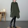 Toma real: Colección nueva otoño/invierno 2026, ropa para mujer de talla grande, vestido grueso acolchado de algodón estilo coreano con cuello alto