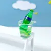 Cubeta Luminosa para Bebidas Heladas Adorno Miniatura de Simulación Llavero de Pegamento de Crema para Manualidades Adorno Colgante Accesorios Medio
