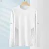Camiseta de manga larga para hombre, capa interior de otoño para hombre, camiseta base elástica de corte holgado, camiseta estampada estilo coreano ins para hombre