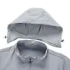 Ropa de Protección Solar de Verano para Hombre, Seda de Hielo UPF50+, Delgada, Transpirable, Estilo Montañismo al Aire Libre, Pesca, Camping, Chaqueta de Ropa de Protección Solar de Secado Rápido