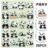 20 Piezas de Pegatinas Magnéticas Suaves de Panda para Refrigerador Versión Q Lindos Patrones de Tesoro Nacional Decoración Computadora Coche Pegatinas Magnéticas DIY Venta al por Mayor