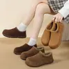 Zapatos peludos, Zapatos de algodón cálidos para una pierna, Zapatos de nieve para mujer, Nuevos zapatos Birkenstock con forro de felpa 'Papa Pequeña' de Invierno 2025