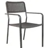 Juego de Mesa y Sillas de Café para Exteriores de Tres Piezas Balcón Exterior Patio Mesa y Sillas de Ocio al Aire Libre Silla Especial de Plástico con Respaldo para Mahjong