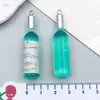 Simulación DIY Botella de Vino Mini Accesorios de Joyería de Resina Cerveza Botella Pequeña Llavero Colgante Collar Pendientes Colgante