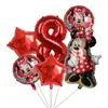 Bolsa Nueva Transfronteriza Minnie Globo de Película de Aluminio Set Niña Bebé Cumpleaños Año Uno Decoración de Escena Bola