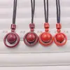 Anillo de Arena Dorada Púrpura y Cinabrio de Contenido Alto y Bajo Natural, Colgante de Cuenta Redonda, Collar con Anillo, Colgante Estilo Pareja, Estilo Moderno para Hombres y Mujeres