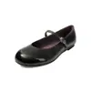 Zapatos Mary Jane de nicho, alta gama, para mujer, perfectos con faldas, nueva colección de verano 2026, negros, con una sola tira, punta redonda y apertura poco profunda