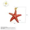 Serie Marina Personalizada Europea y Americana Colgante de Estrella de Mar con Goteo de Aceite Joyería Pulsera Collar Pendientes Accesorios Hechos a Mano DIY Producción