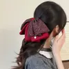 Novo Prendedor de Cabelo Estilo Coreano com Laço de Bolinhas em Camadas para Volume, Presilha de Garra de Fita, Acessório Versátil para Rabo de Cavalo Meio Preso