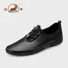 Zapatos Originales Ram para Hombre Piel Genuina Transpirables Casuales Suela Suave Antideslizante Versátiles Deportivos Zapatos Individuales Estilo Negro de Moda