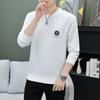 Moletom Grosso Jacquard Outono Alta Qualidade Masculino Tendência Manga Longa Camiseta Cabeça de Tigre Masculina