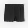 Pantalones Cortos de Seguridad de Seda de Hielo para Mujer, Estilo Delgado de Verano, Anti-Exposición, No se Enrollan, Sin Costuras, Tallas Grandes, Pantalones de Seguridad Elásticos Ajustados