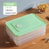 Apenas para Comércio Exterior - Caixa Congeladora de Pastel, Caixa de Armazenamento de Pastel para Geladeira, Caixa de Wonton Alimentício Multicamadas, Congelamento Rápido e Conservação Doméstica