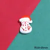 Papá Noel de Dibujos Animados Cabeza de Reno Resina Accesorios Pequeños Pegamento Cremoso DIY Imán para Refrigerador Hebilla de Zapato Material para Joyería Parche