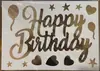 Punto Colorido Ola Bola Pegatina Número Globo Inglés Feliz Cumpleaños Sonriente Casarse 30 Días 100 Días Amor