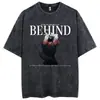 Negro Lavado Merchandising de Anime Japonés Jujutsu Kaisen Zenin Gojo Estilo Europeo y Americano Algodón Estampado Elegante