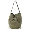 Nueva Capa Superior de Gamuza Hobo para Axila con Decoración de Cinturón Bolso Cubo Dumpling Bolso de Hombro Cruzado