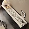 Alfombrilla Protectora para Encimera de Aparador Vintage Estilo Francés, Alfombrilla de Mesa para Mueble de TV de Gama Alta y Lujo Ligero, Mantel Largo para Zapatero de Entrada