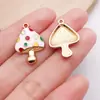 20 Estilos de Casa de Hongo con Goteo de Aceite Colgantes de Aleación de Acción de Gracias Charms para Pulsera de Collar DIY Accesorios para Llaveros