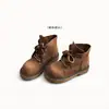 Botas Martin Femininas Gu Yun 2026 Outono/Inverno Lace-up Retro Curtas para Baixinhas Sola Grossa Aumento de Altura Motocicleta Roupa de Trabalho Botas Curtas