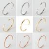 [Coleção de Pulseiras de Coração Vazado Aberto de 4MM] Fabricantes de Pulseiras de Aço Inoxidável Gravadas DIY Transfronteiriças Joias Galvanizadas
